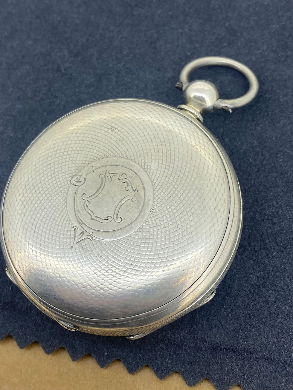 Thumbnail: Maret Geneve (Swiss) Antique XIXc 48mm Solid Silver Open Face Pocket Watch