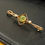 Thumbnail: Gold, Peridot & Seed Pearl Australian Dress Pin. Edwardian, beginning of XX c.