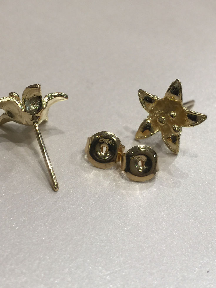Thumbnail: Gold Flower Stud Earrings