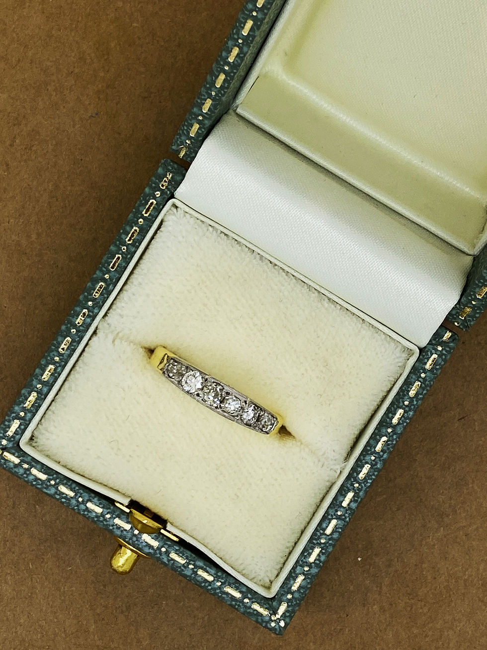 Thumbnail: Six Stone Old Cut Diamond (1.10ct) Half-Hoop Ring in 18K Yellow Gold