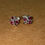 Thumbnail: 925 Sterling Silver & Garnet Flower Shaped Stud Earrings