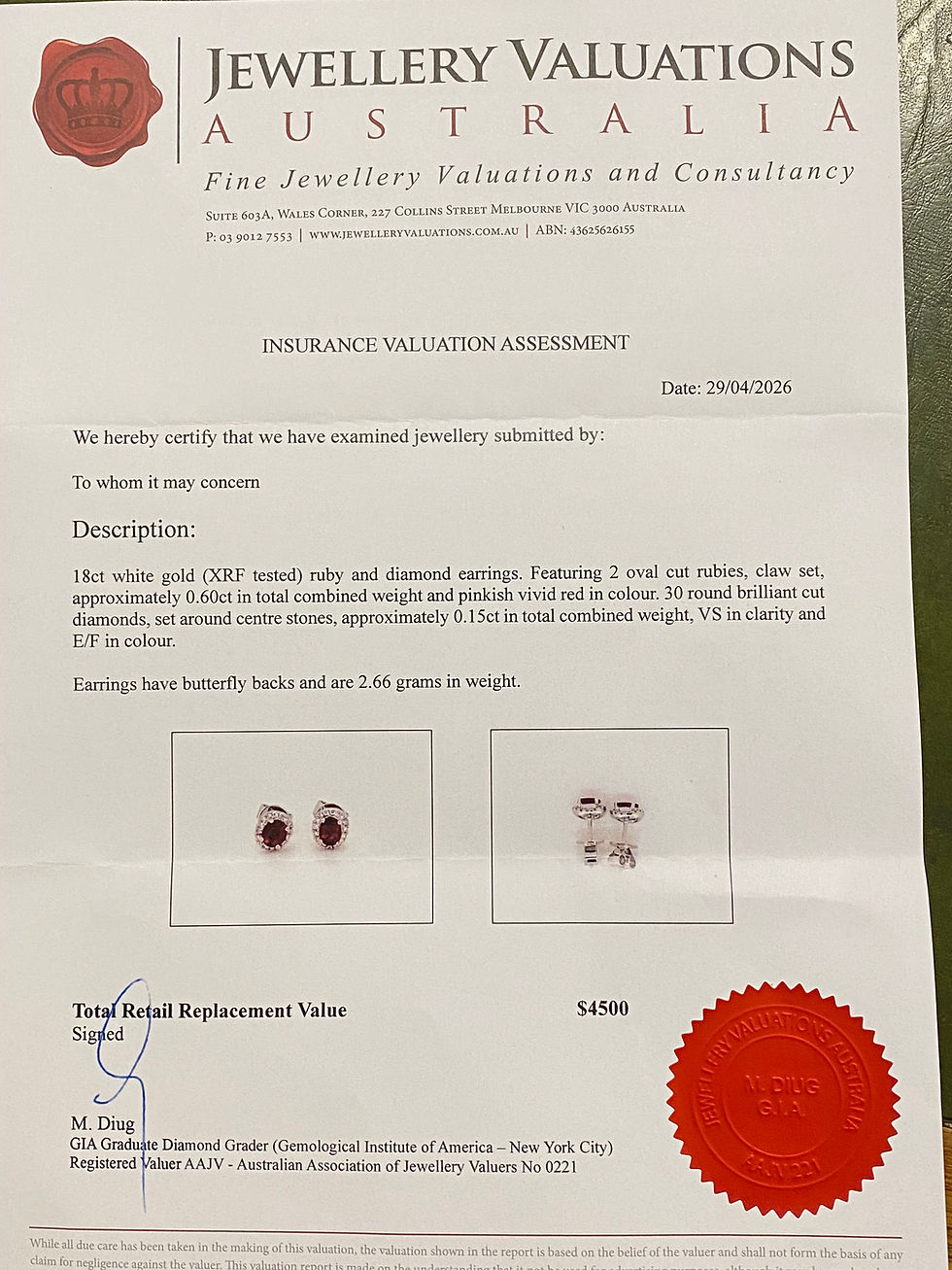 Thumbnail: Burmese Ruby (0.60ct) & Diamond Halo Style Stud Earrings in 18K White Gold.