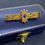 Thumbnail: Antique Edwardian c1905 15K Yellow Gold & Sapphire Bar Brooch by Willis & Sons.