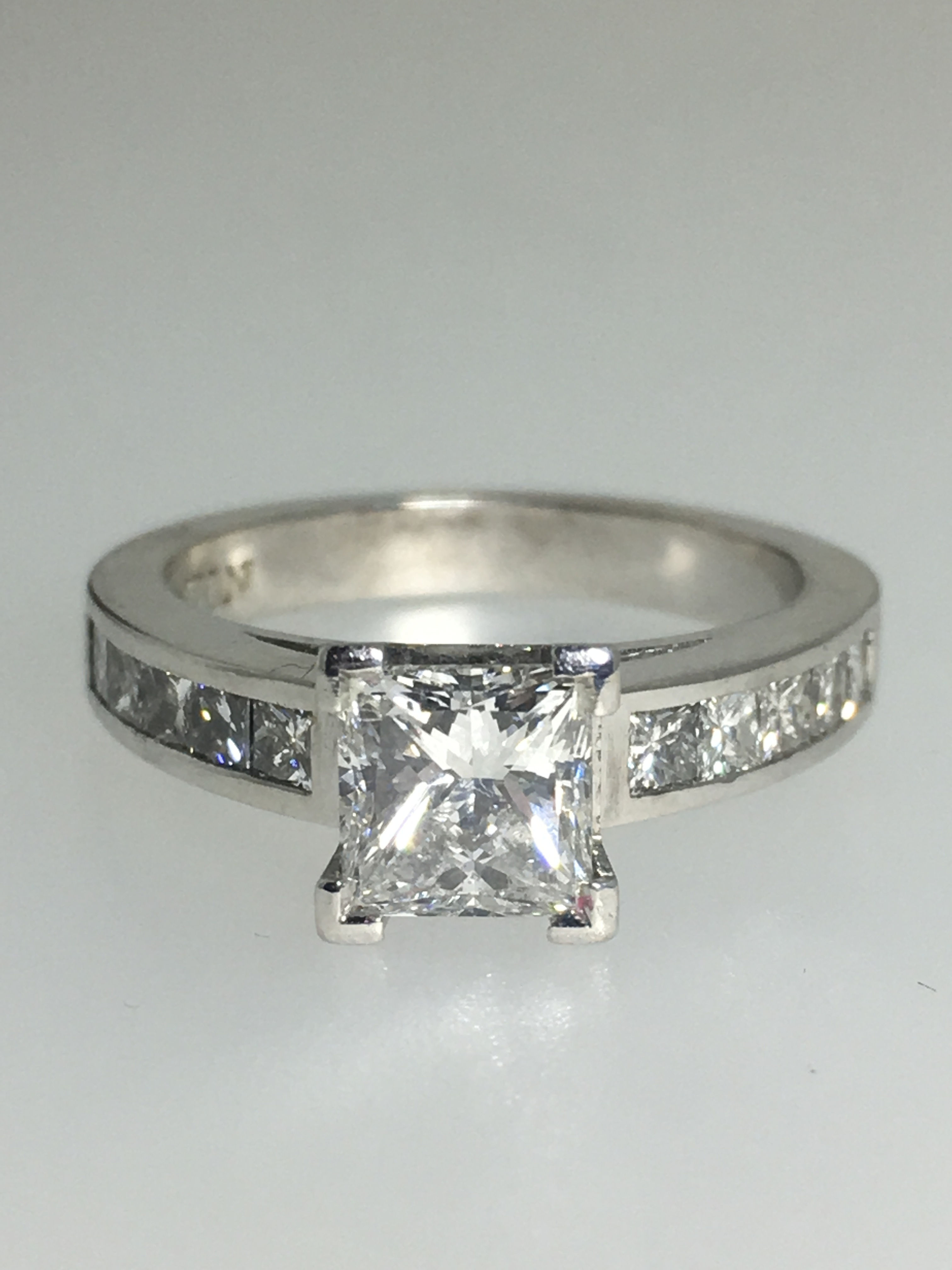 1.01ct Princess Cut Diamond Engagement Ring by Anton Jewelry