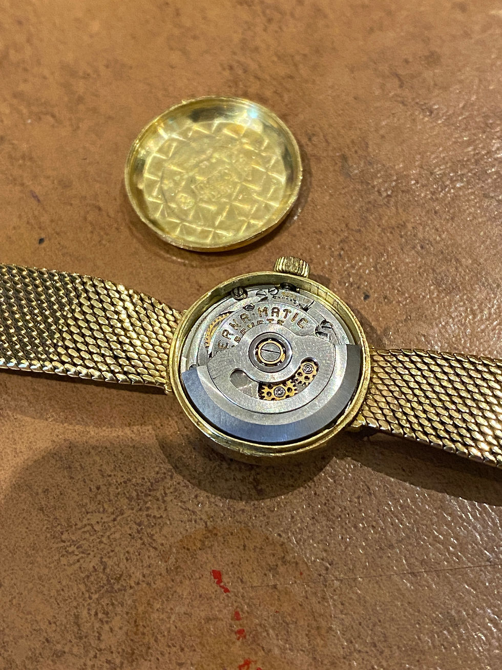 Thumbnail: Eternamatic 18K Yellow Gold Vintage Ladies’ Bracelet Watch