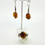 Thumbnail: Baltic Amber & Sterling Silver Vintage Set: Ring & Drop Pendant Earrings.