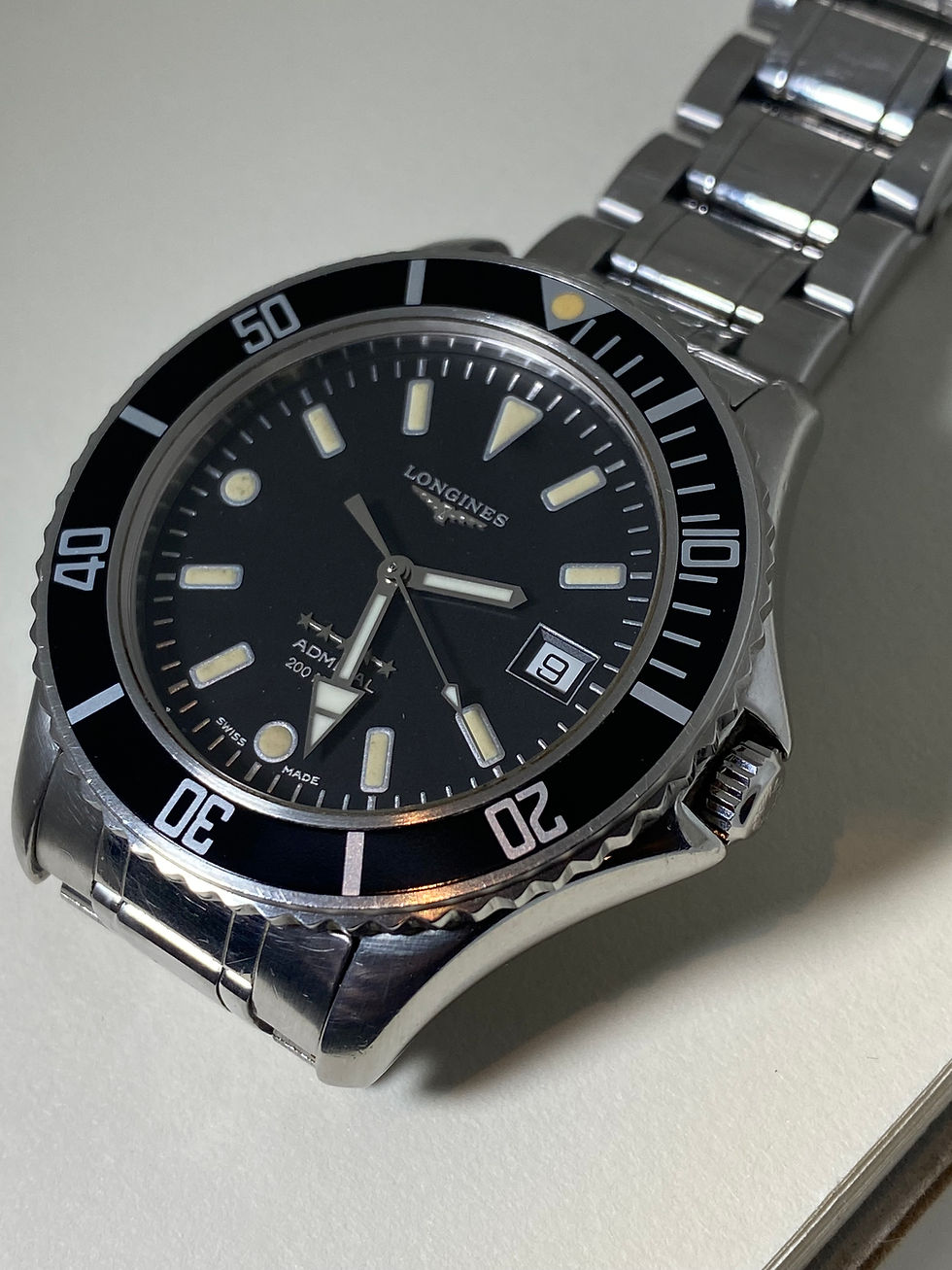 Thumbnail: Longines ref. 7464 5-Star Admiral Submariner 200m Automatic Divers Watch + Box,