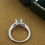 Thumbnail: Baguette & Princess Cut (0.70ct) Cluster Ring in 18K White Gold Illusion Setting