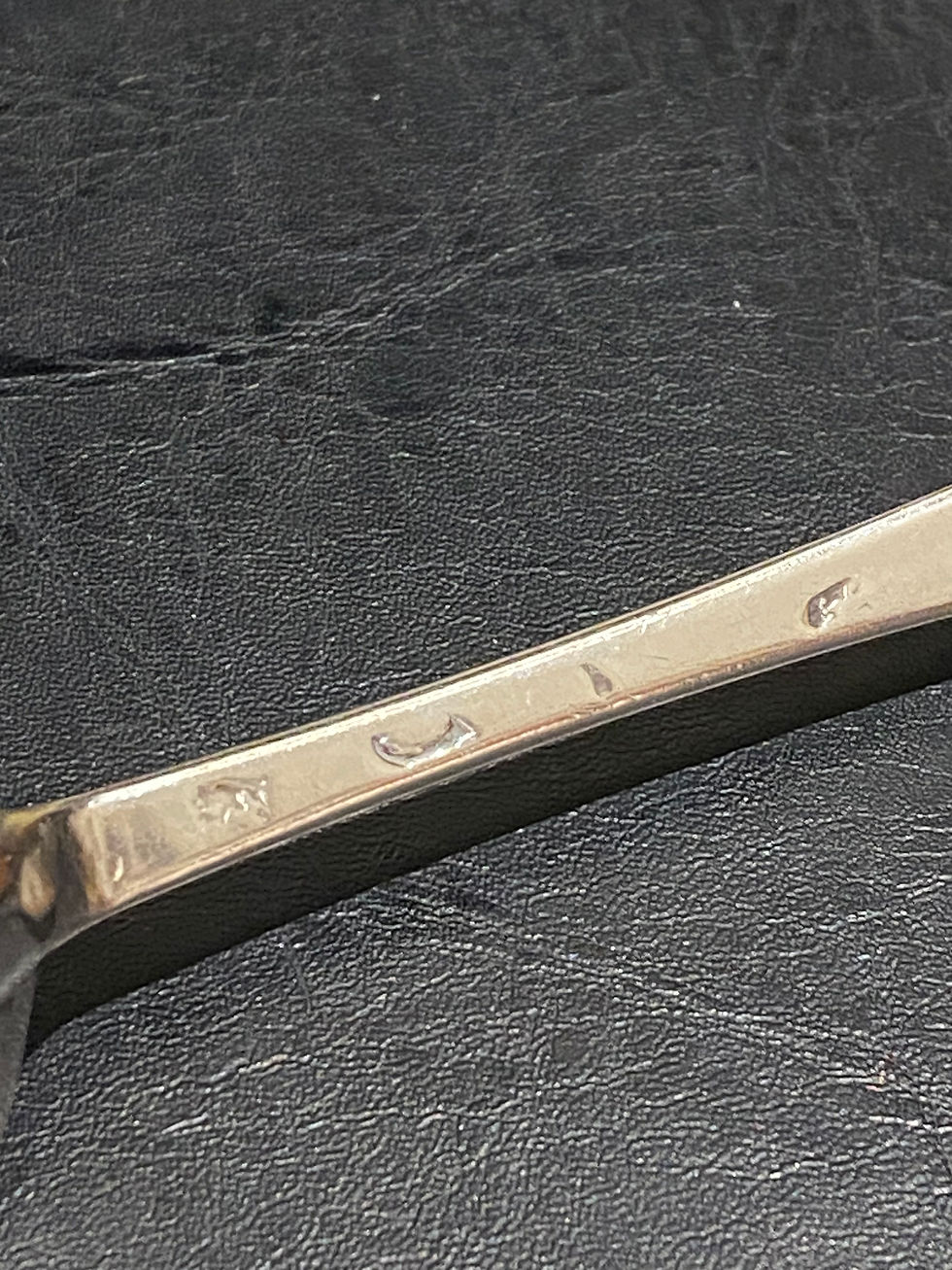 Thumbnail: Rat Tail Sterling Silver Spoon, London mid XVIII century. Hallmarked. 53.9gr.