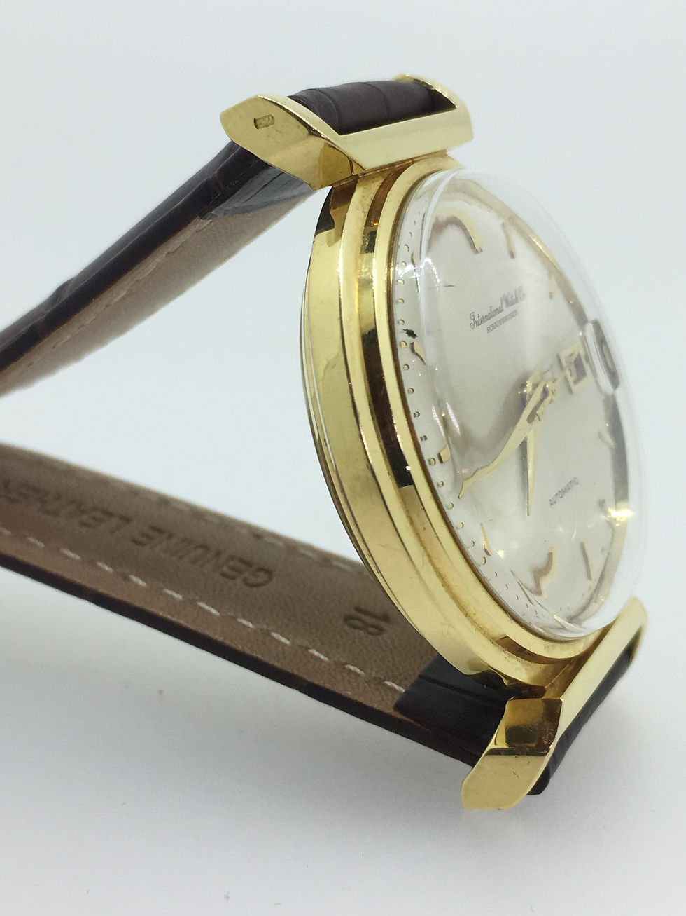 Thumbnail: IWC 18K Gold Automatic Hooded Lugs cal 8531 Vintage Gents’ Watch