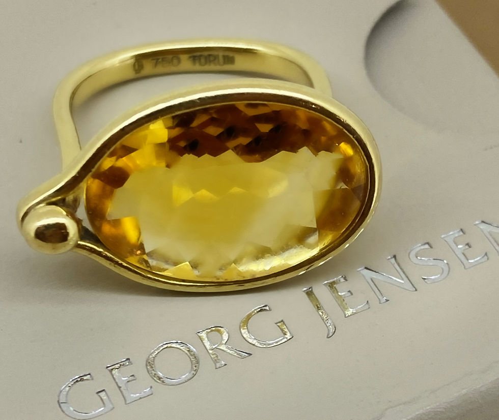 Georg Jensen Vivianna Torun 18K Yellow Gold & Citrine "Savannah" Cocktail Ring