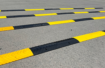 Rumble strips on a roadway