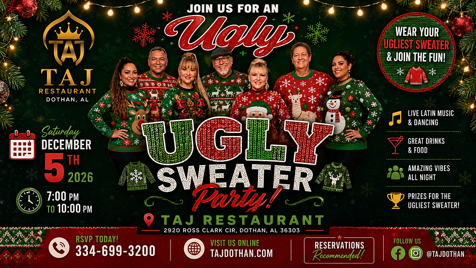 Latin Night Ugly Sweater party