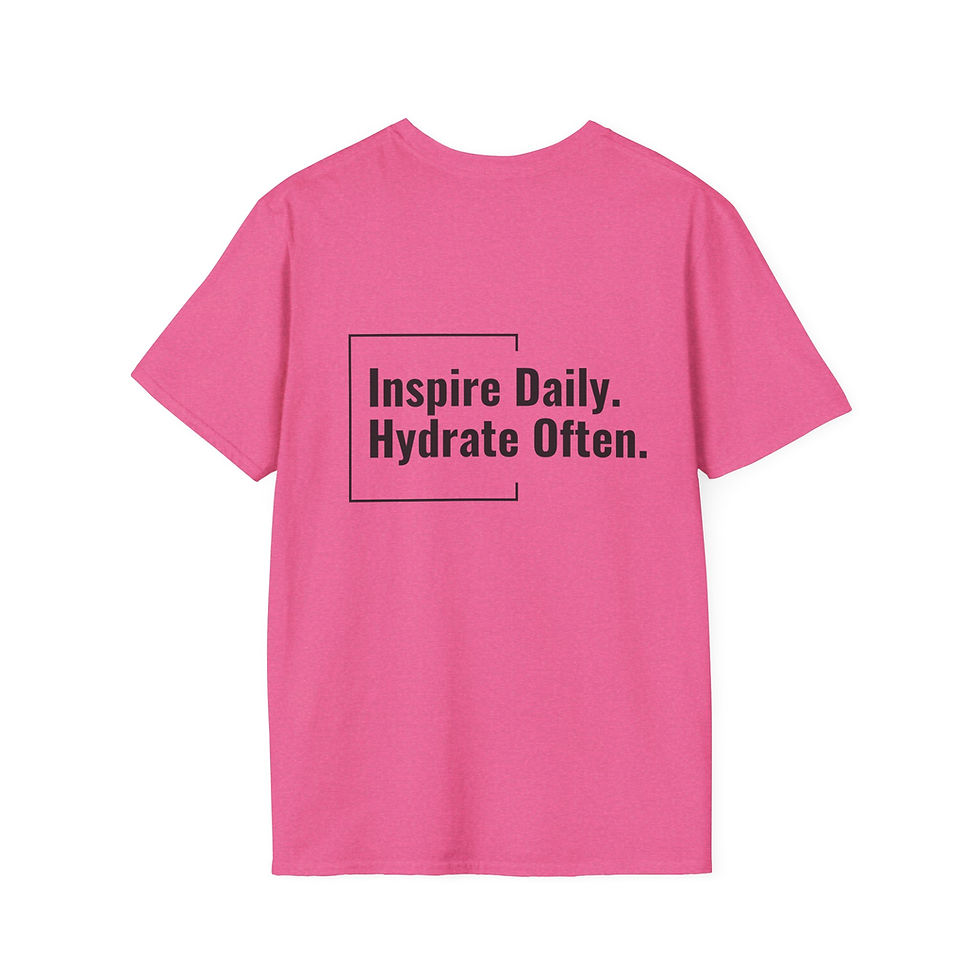 Thumbnail: Unisex T-Shirt | Inspire Daily. Hydrate Often. (Black Lettering)