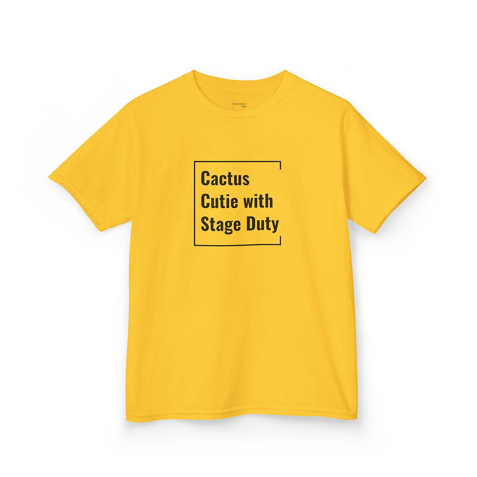 Thumbnail: Kids Tee | Cactus Cutie with Stage Duty (Black Lettering)