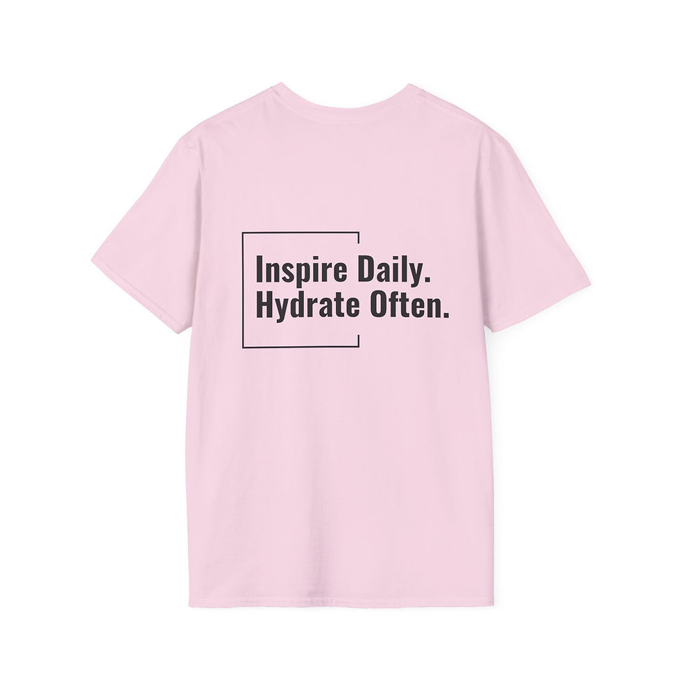 Thumbnail: Unisex T-Shirt | Inspire Daily. Hydrate Often. (Black Lettering)