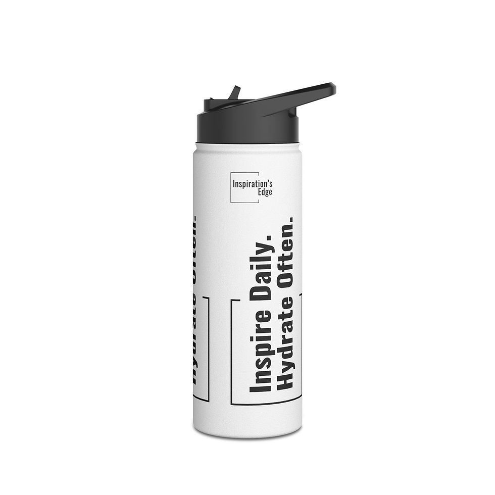 Thumbnail: Stainless Steel Water Bottle | Inspire Daily.  Hydrate Often.