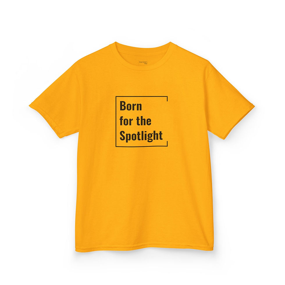 Thumbnail: Kids Tee | Born for the Spotlight (Black Lettering)