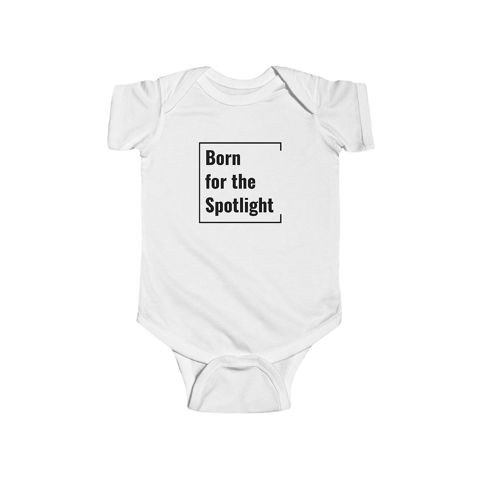 Thumbnail: Infant Bodysuit | Born for the Stage (Black Lettering)