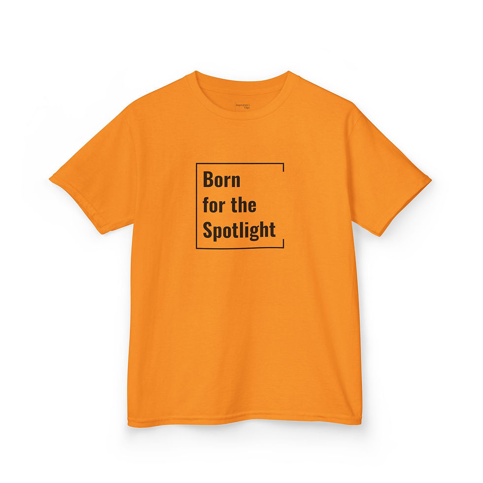 Thumbnail: Kids Tee | Born for the Spotlight (Black Lettering)