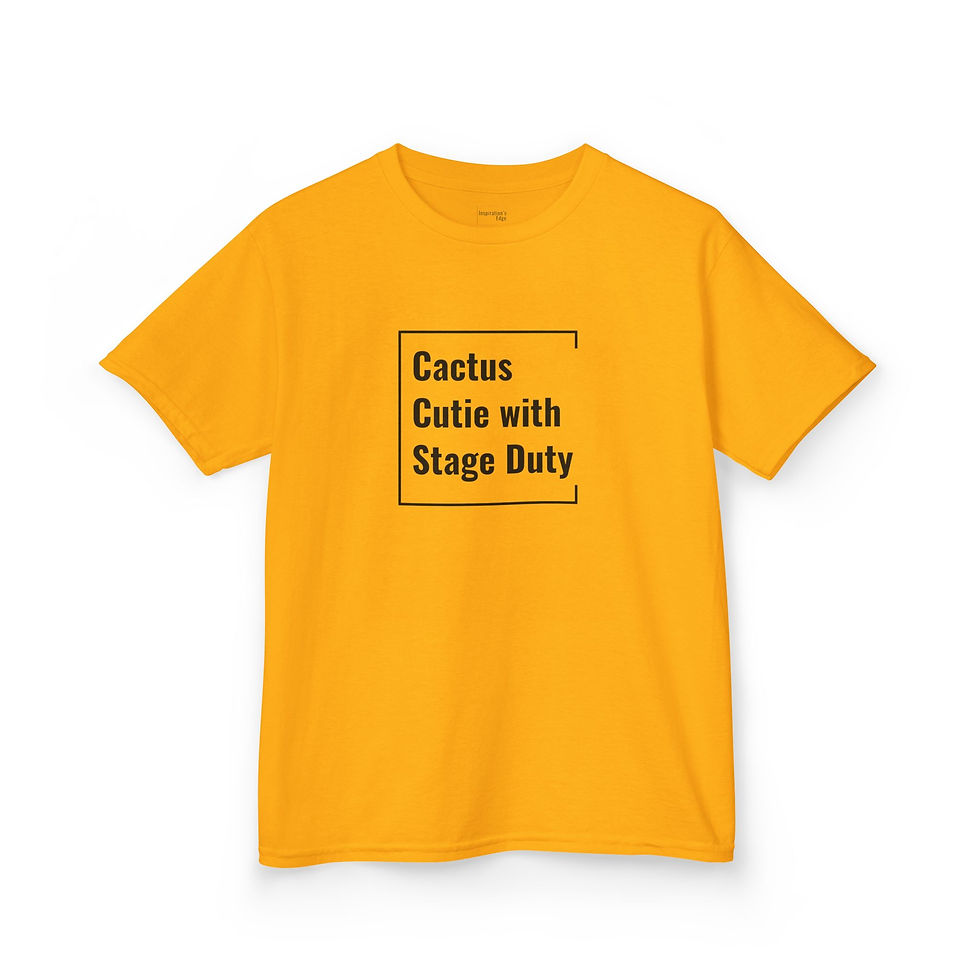Thumbnail: Kids Tee | Cactus Cutie with Stage Duty (Black Lettering)