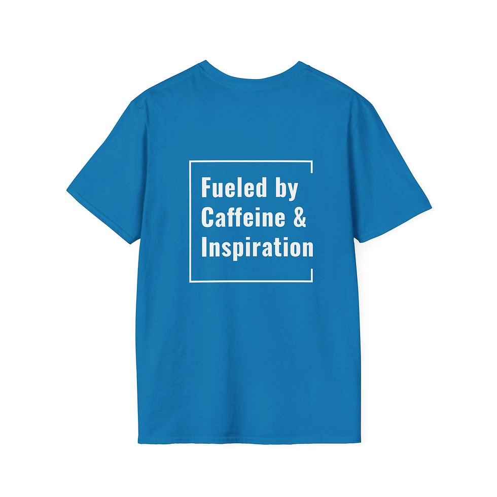 Thumbnail: Unisex T-Shirt | Fueled by Caffeine & Inspiration (White Lettering)