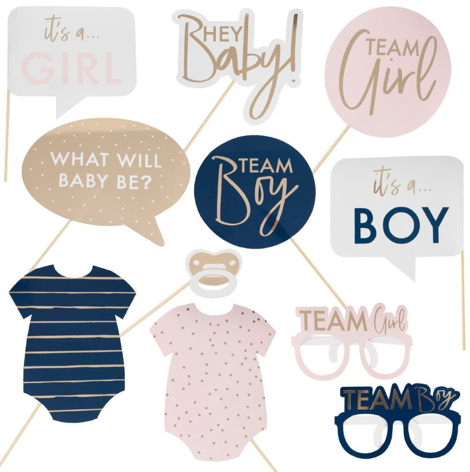 Miniaturbild: Photobooth Props Gender Reveal