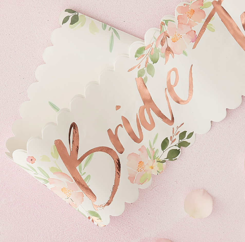 Miniaturbild: Floral Bride to Be Schärpe