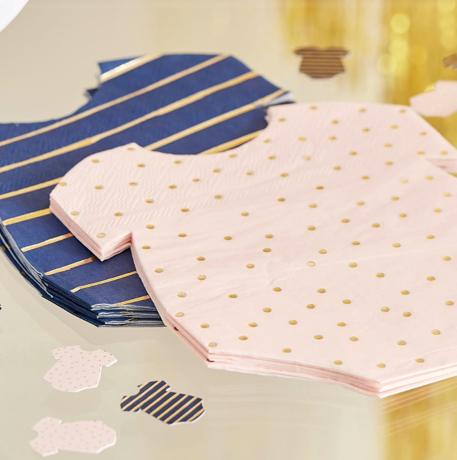 Miniaturbild: Rosa und Blaue Babyservietten