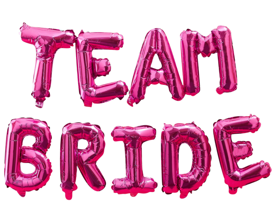 Miniaturbild: 'Team Bride' Ballone in Pink