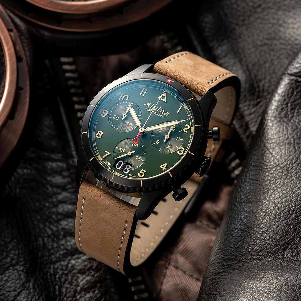 Miniaturbild: Alpina STARTIMER Pilot Quartz Chronograph Big Date AL-372GR4FBS26