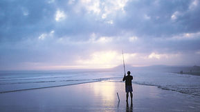 Beach Fishing Scene