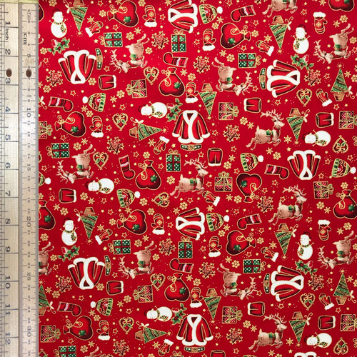 Santa Suits Red Lili Fabrics