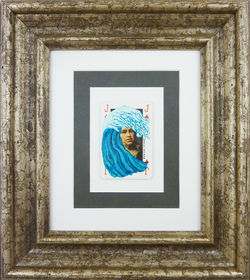 Paint on playing card