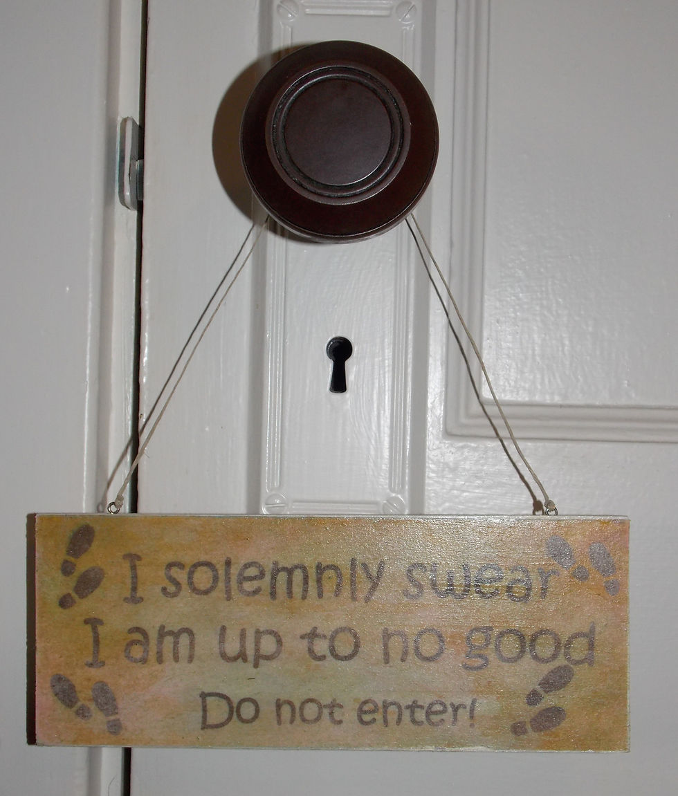 Thumbnail: Up To No Good (Rustic) Door Sign