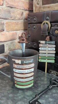 Thumbnail: Wizard School Sign Post Mug and Spoon Set 