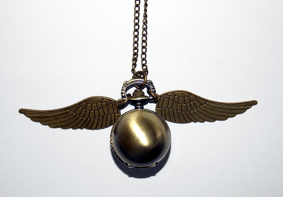 Thumbnail: Winged Ball Pocket Watch Necklace