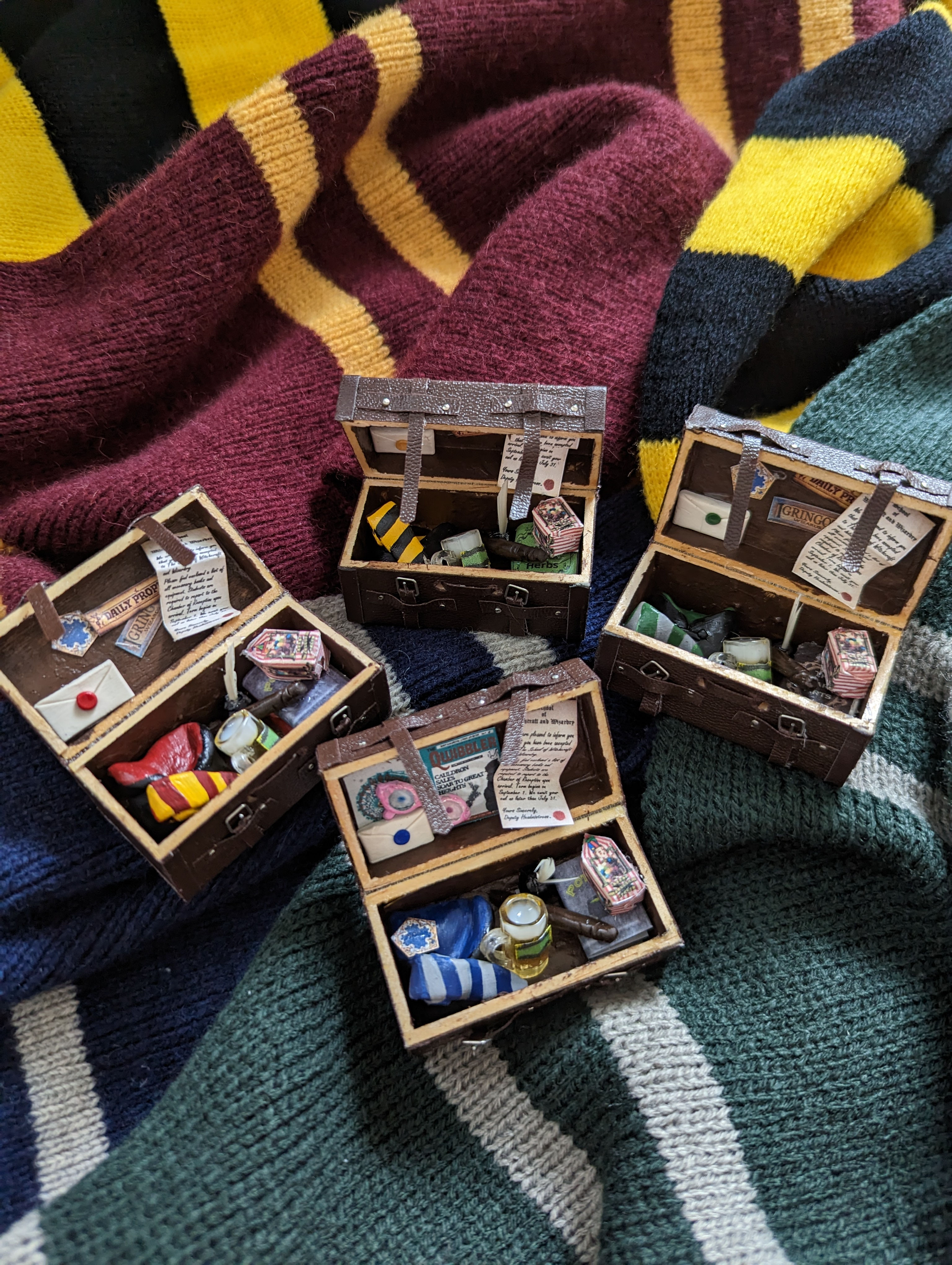 Wizard School Luggage Ornaments