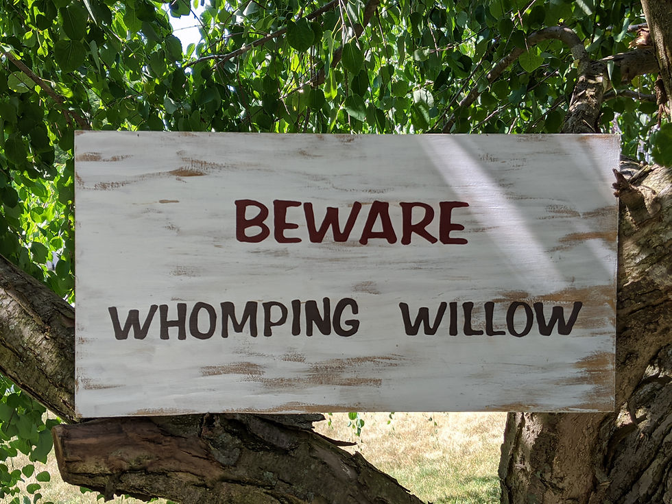 Beware Whomping Willow Sign