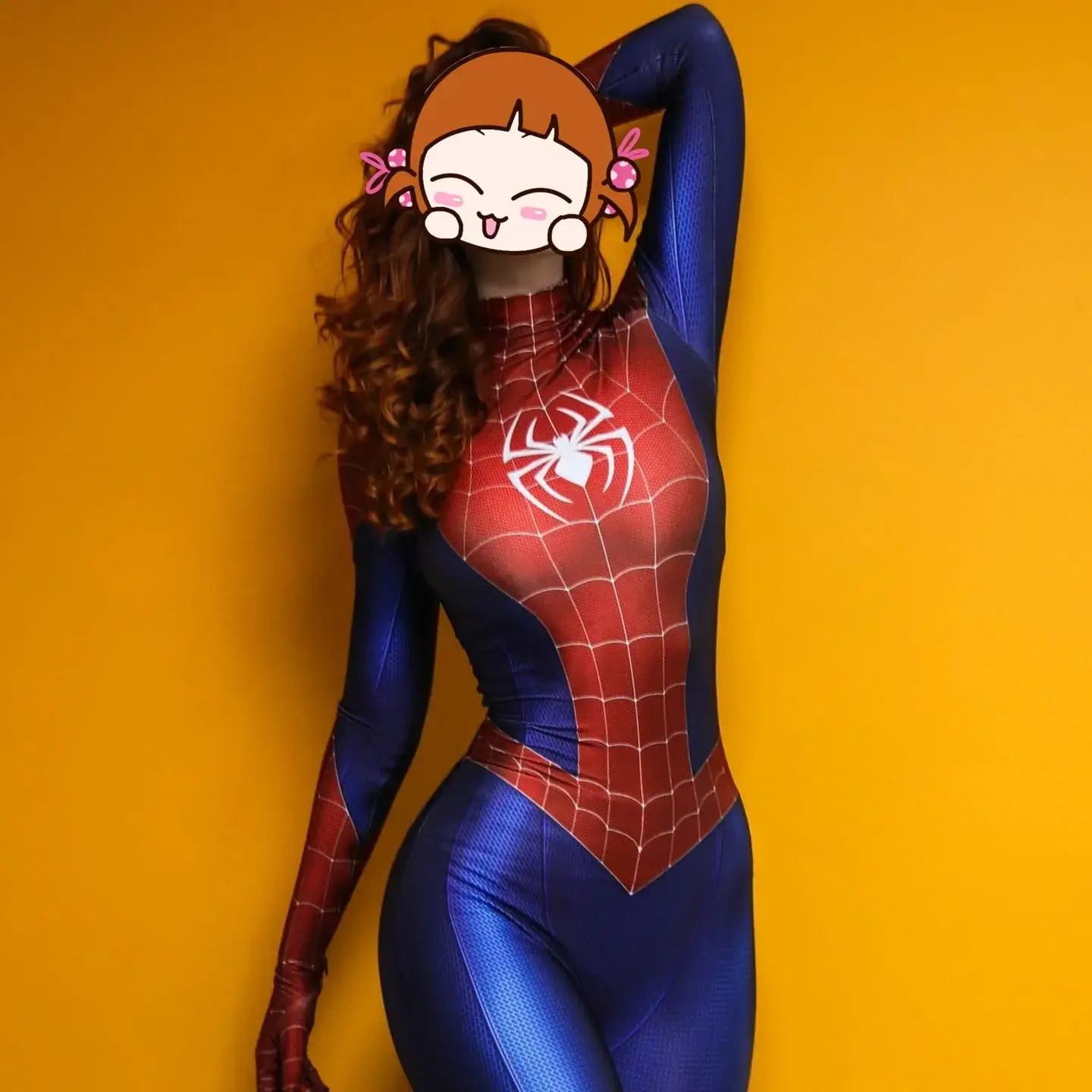Adult Woman Spiderman Superhero Cosplay Bodysuit Jumpsuit