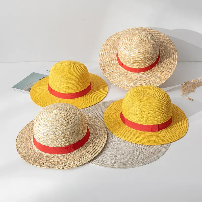 One Piece Anime Monkey D Luffy Straw Hats Cosplay Cap Shanks Pirates