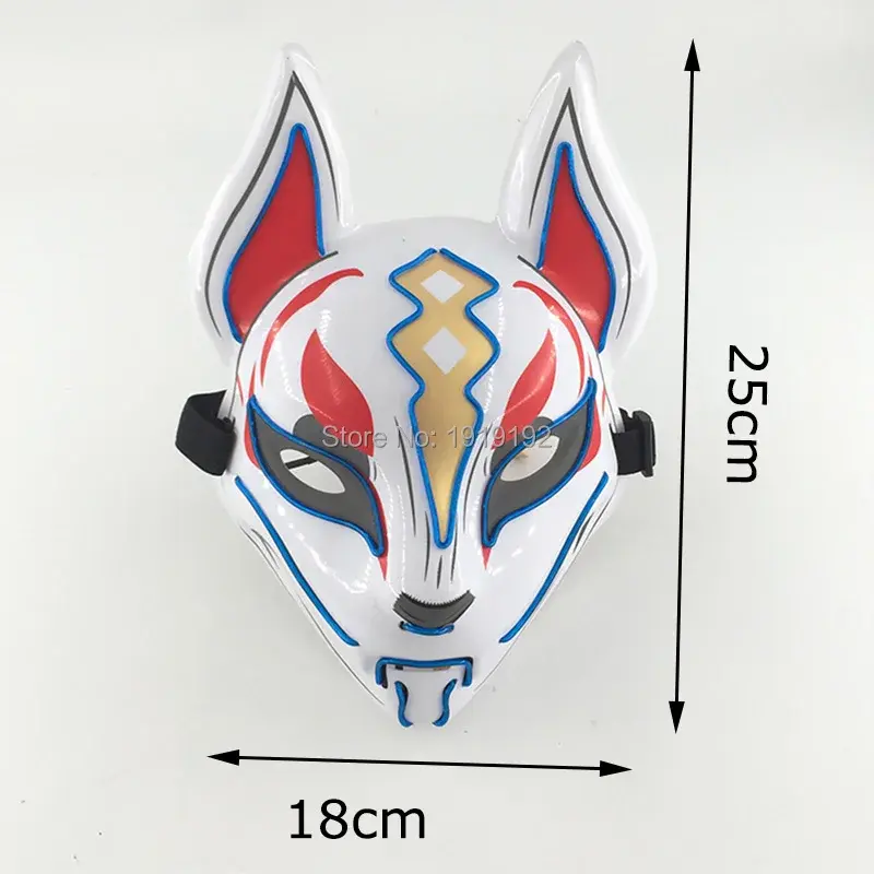 Thumbnail: LED Luminous Fox Mask  Masquerade Masks, EL Neon, Mascara, Anime Cosplay,