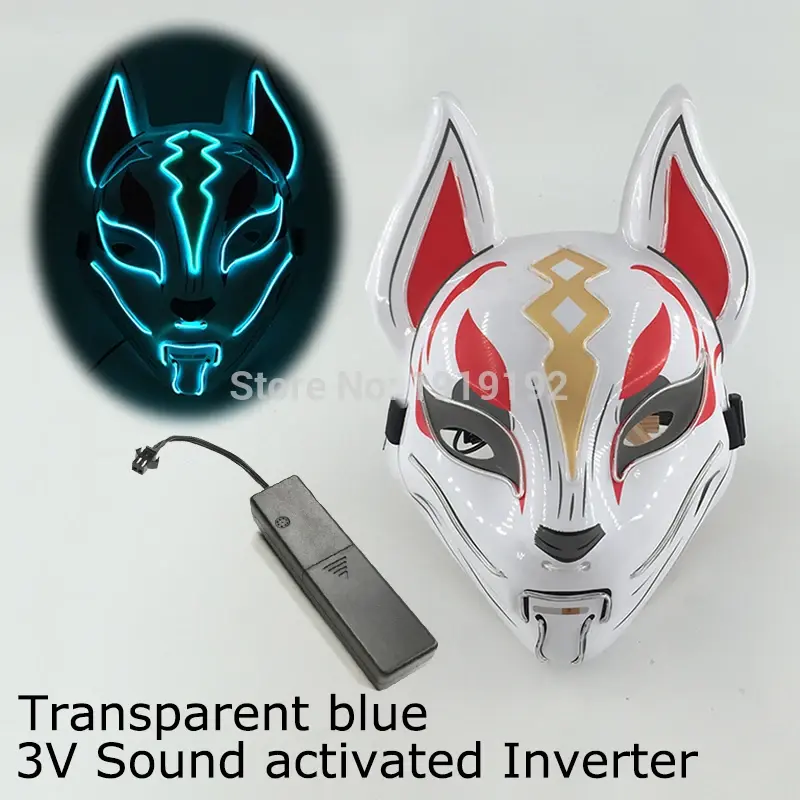 Thumbnail: LED Luminous Fox Mask  Masquerade Masks, EL Neon, Mascara, Anime Cosplay,