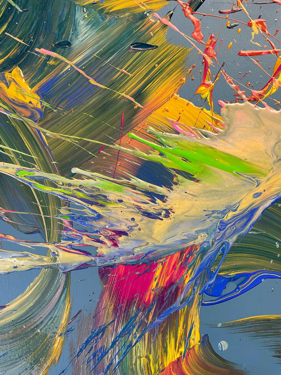 Thumbnail: "Blumenstrauß " - 140 x 140 x 2 cm (sold)