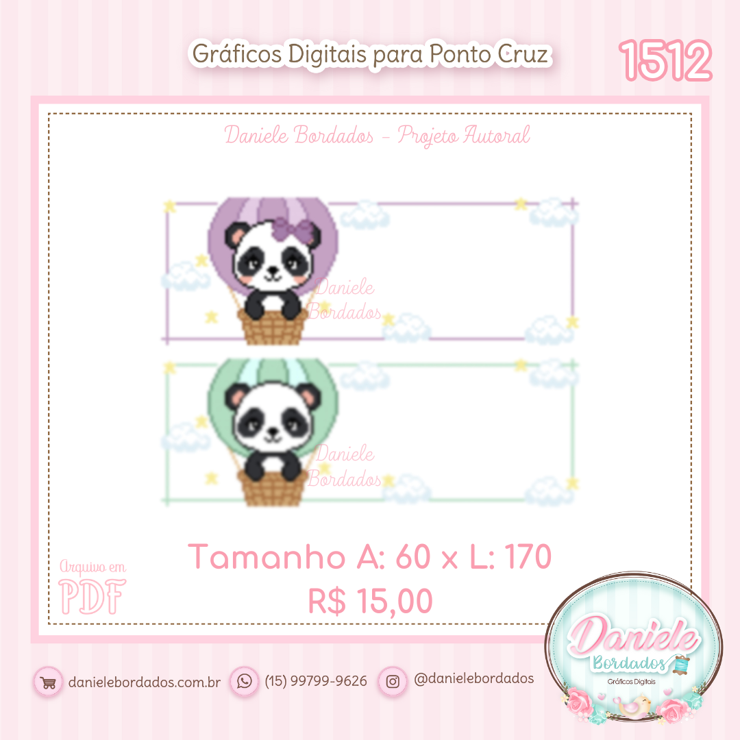 1512 Pandas no Balão - Dupla