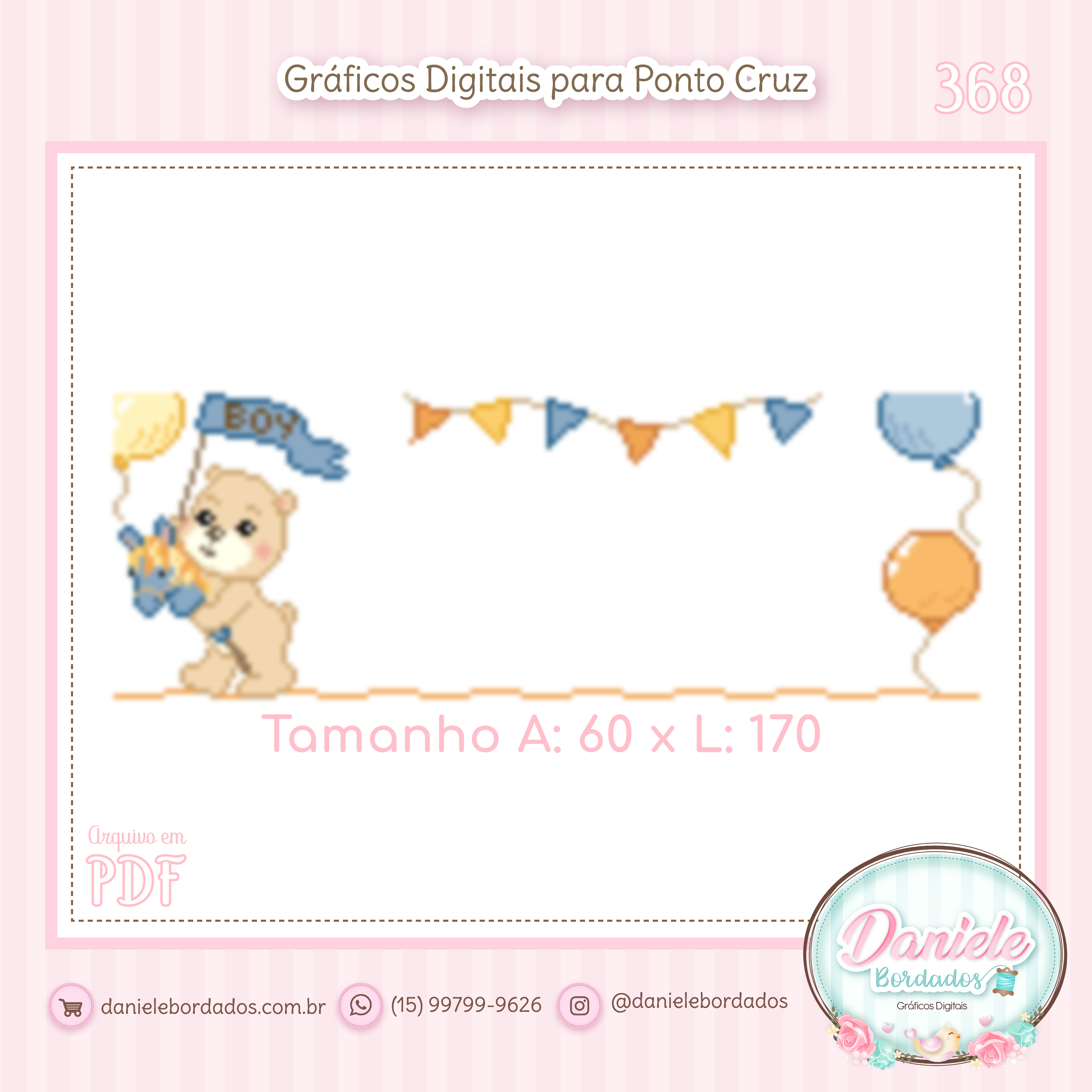 368 Urso Teddy Cavalinho de Pau