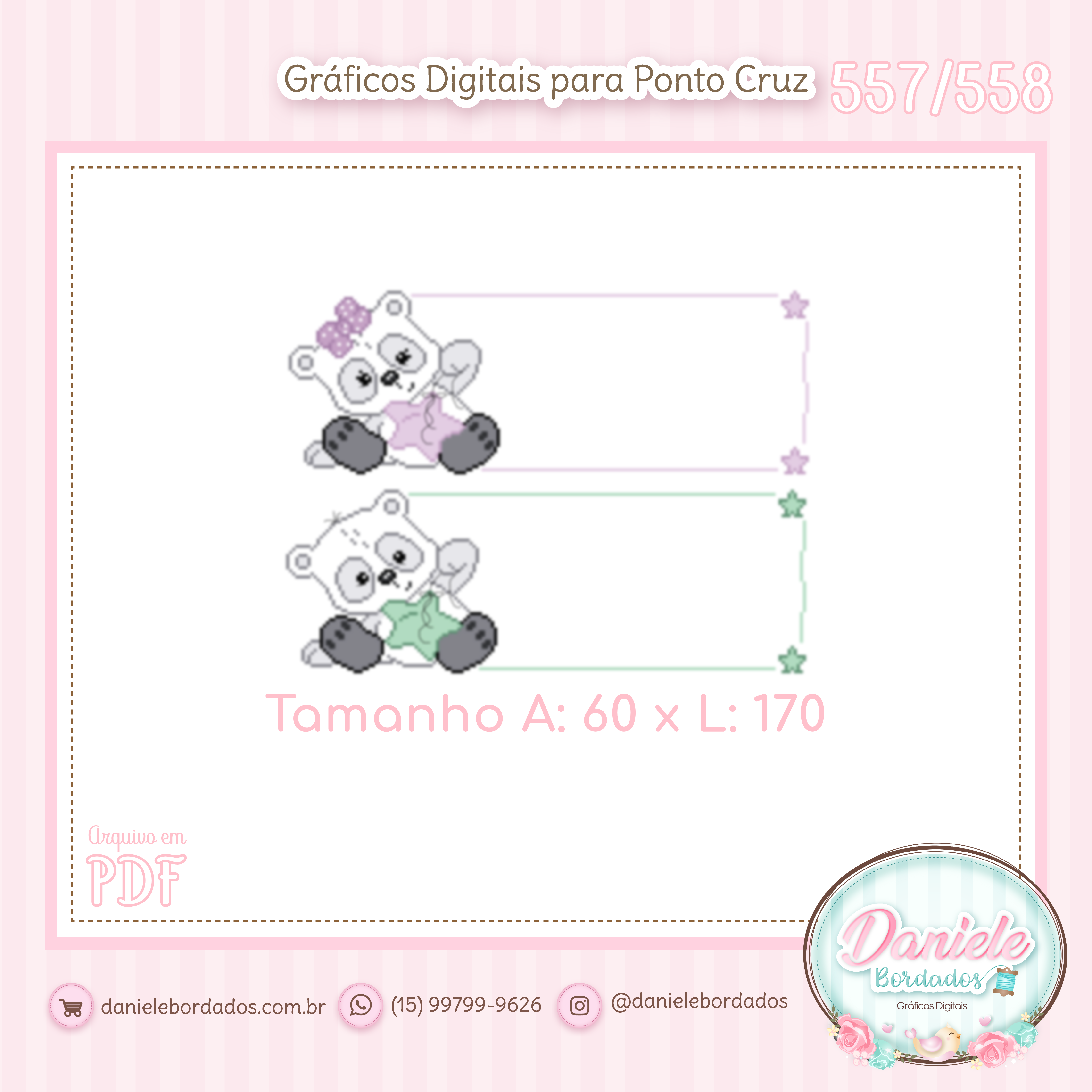 558-2 Duplinha Pandinhas Fofura