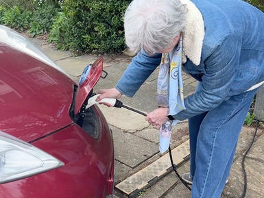 Plugging in an electric car