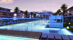 Pad over het zwembad