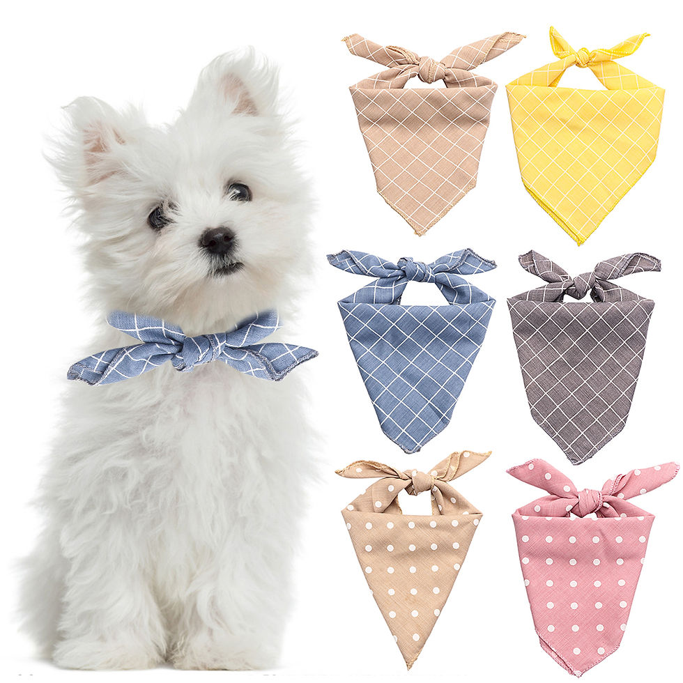 Pastel Pet Bandana – Soft Cotton Scarf for Small Dogs & Cats